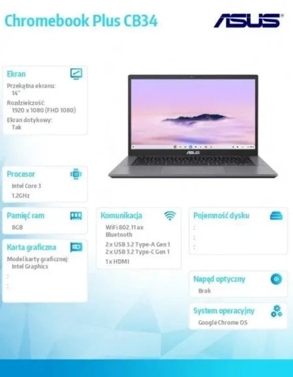 asus Chromebook Plus CB3402CVA-MW0517