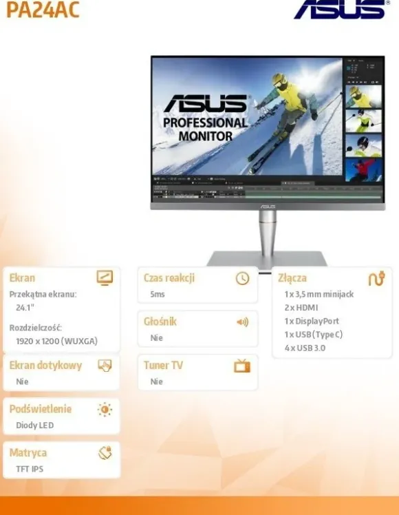 Asus ProArt PA24AC 24,1" szary (90LM04B0-B01370)