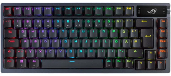 ASUS ROG Azoth klawiatura Gaming USB + RF Wireless + Bluetooth QWERTY Czarny Klawiatura Gamingowa 90MP0316-BKDA01