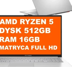 Asus Vivobook Go 15 / E1504FA-WH56 / Ryzen 5 / 16GB / 512GB / Radeon Graphics / Win 11 / Srebrny