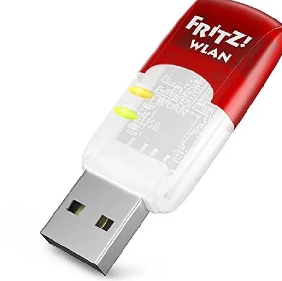 AVM FRITZ.WLAN Stick AC 430 mu-MIMO (lub do 433 Mbit/s, Dual band Wi-Fi do 2,4 GHz, łączność 5 GHz, Multi-user MIMO WPA2) 20002766