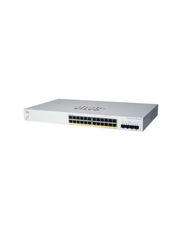 Cisco switch CBS220-24FP-4X, 24xGbE RJ45, 4x10GbE SFP+, PoE+, 382W (CBS22024FP4XEURF)