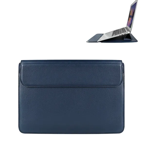 Devia etui pokrowiec torba do laptopa / MacBooka Ultra-Thin z funkcją podstawki 13,3'' wodoodporna sztuczna skóra niebieski