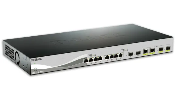 D-Link DXS-1210-12TC/E łącza sieciowe Zarządzany L2 10G Ethernet (100/1000/10000) 1U Czarny, Srebrny DXS-1210-12TC/E