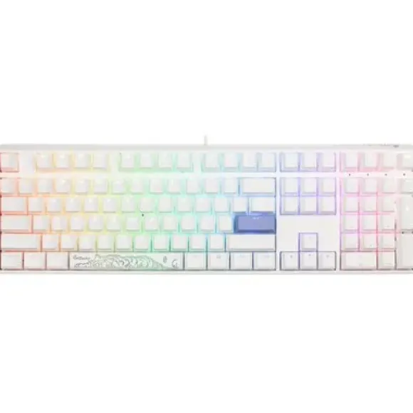 Ducky One 3 Classic Pure White Klawiatura Gamingowa RGB LED - MX-Speed-Silver (US)