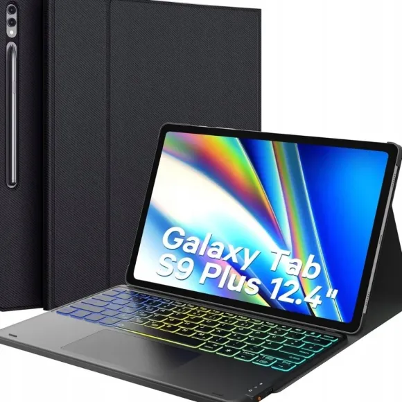 Earto samsung galaxy tab s9 plus etui z klawiaturą qwertz touchpadem 12,4"