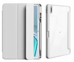 Eleganckie estetyczne etui kolor jasny popielaty do tabletu Huawei MatePad 11.5 S 2024 TGR-W09 z miejscem na rysik w etui