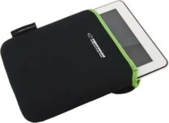 ESPERANZA Etui na Tablet 9.7 4:3 ET172G | Czarny / Zielony| GRUBY NEOPREN 3mm