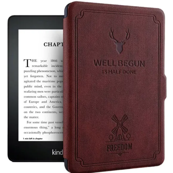 Etui futerał Smart Motto do Kindle Paperwhite 1/2/3 (Czerwone)