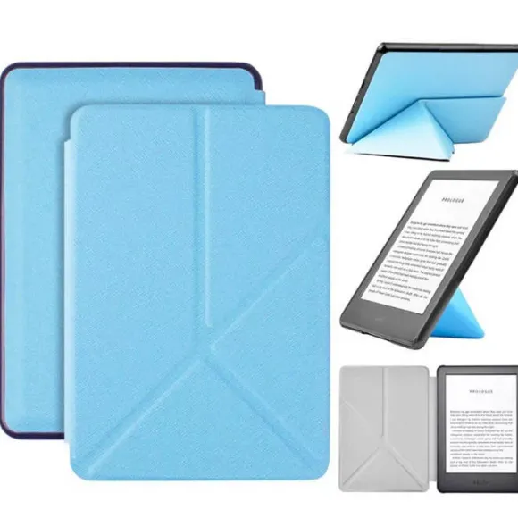 Etui Składane Origami Na Czytnik Kindle 10 6" Niebieskie
