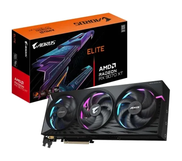 Gigabyte AORUS Radeon RX 9070 XT ELITE 16GB GDDR6 256bit GV-R9070XTAORUS E-16GD