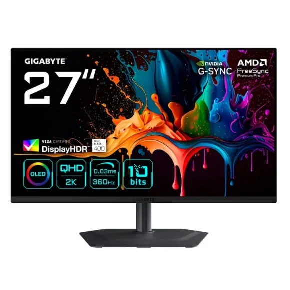 GIGABYTE MO27Q3 27" Quad HD QD-OLED Czarny