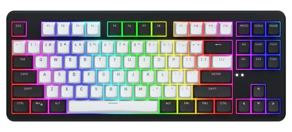 HATOR Rockfall 3 TKL Wireless klawiatura Gaming USB + RF Wireless + Bluetooth QWERTY Ukraiński Czarny HTK850