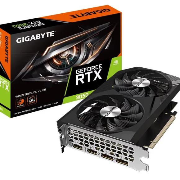 Karta graficzna Gigabyte GeForce RTX 3050 WINDFORCE OC V2 8GB