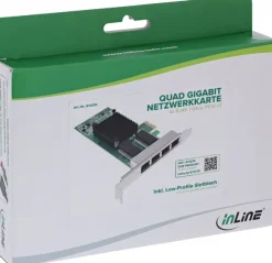 Karta sieciowa InLine ® Quad Gigabit karta sieciowa 4x RJ45 1 Gb/s PCIe x1