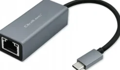 Karta sieciowa Qoltec Kabel adapter Qoltec USB-C na RJ45 Ethernet 1000Mb/s Aluminiowa obudowa