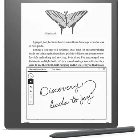 Kindle Scribe 16GB z rysikiem basic + oryginalne etui skórzane Czarne + 1100 ebooków GRATIS!