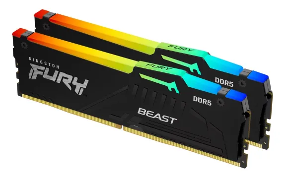 Kingston Fury Beast RGB, DDR5, 64 GB, 6000MHz, CL36 (KF560C36BBEAK2-64)