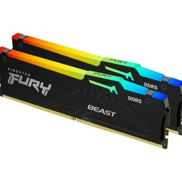 Kingston Fury Beast RGB, DDR5, 16 GB, 6000MHz, CL36 (KF560C36BBEAK2-16)
