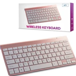 Klawiatura Bezprzewodowa Setty Różowa + Adapter Bluetooth