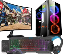 Komputer ZESTAW i5 10400F RX580 16GB SSD 1TB W11 LCD 27"