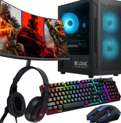 Komputer Gamingowy Z MONITOREM Ryzen 5 5500 RTX 3050 16GB /1TB WIN11