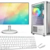 Komputer Zestaw White Gaming Ryzen 7 5700G 16Gb Rx Vega8 Ssd 512Gb M.2 Wifi W11 24"
