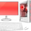 Komputer Zestaw White Gaming Ryzen 7 5700G 32Gb Rx Vega8 Ssd 1Tb M.2 Wifi W11 24"