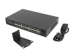LANBERG POE RACK 19" 24X 1GB POE+/2X GB/2X SFP 360W RSGE-24P-2GE-2S-360