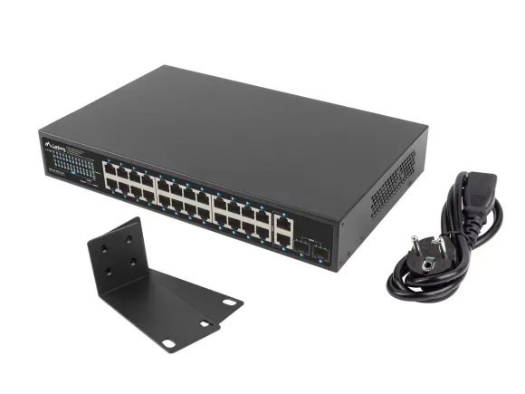 LANBERG POE RACK 19" 24X 1GB POE+/2X GB/2X SFP 360W RSGE-24P-2GE-2S-360