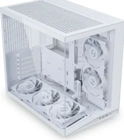 Lian Li O11 Dynamic Mini V2 Flow PC-Gehuse, Mini-Gehuse, ATX, Tempered Glass - inklusive 5x 120-mm-Lfter, wei O11DMIV2FW