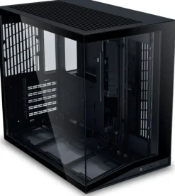 Lian Li O11 Dynamic Mini V2 Flow PC-Gehuse, Mini-Gehuse, ATX, Tempered Glass - inklusive 5x 120-mm-Lfter, schwarz O11DMIV2FX