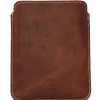 LURESKO Skórzane etui na ebook Pocketbook Touch Lux 4/5 (brąz vintage , biała nić)
