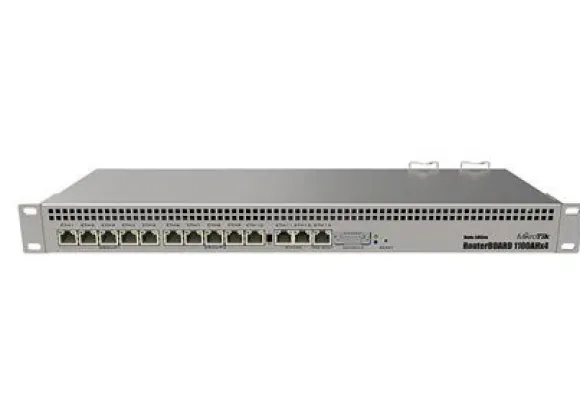 MikroTik Router Switch RB1100AHx4 Dude Edition 10/100/1000 Mbit/s Ethernet LAN RJ-45) ports 13 2x M.2 2x SATA3 Quad Core 1