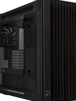 Obudowa Asus ASUS case PROART PA602 WOOD TG PWM BLACK, Mid Tower, průhledná bočnice, černá