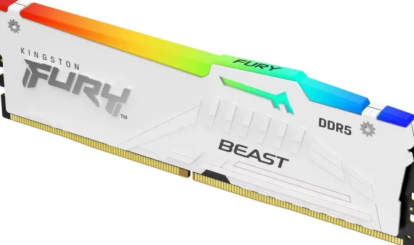 Pamięć Kingston Fury DDR5-6000 32768MB PC5-48000 Beast AM5 RGB White (KF560C36BWEA-32)
