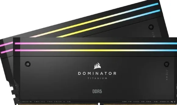 Pamięć Corsair Dominator Titanium RGB, DDR5, 32 GB, 6400MHz, CL32 CMP32GX5M2B6400C32