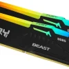 Pamięć Kingston Fury Beast RGB, DDR5, 16 GB, 6000MHz, CL30 KF560C30BBEAK2-16