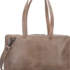 Plevier Plevier Pure Torba na ramię skórzana 43 cm przegroda na laptopa taupe