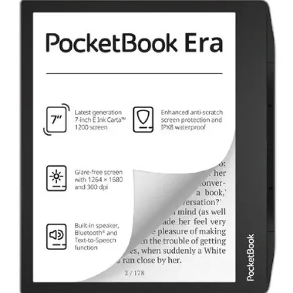 PocketBook Era 16GB Srebrny + etui Flip Czarne + 60 dni Legimi + 1100 ebooków GRATIS!