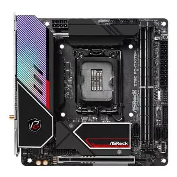 Płyta główna ASRock Z790 PG-ITX/TB4 Rodzina procesorów Intel, Gniazdo procesora LGA1700, DDR5 DIMM, Gniazda pamięci 2, Obsługiwane interfejsy