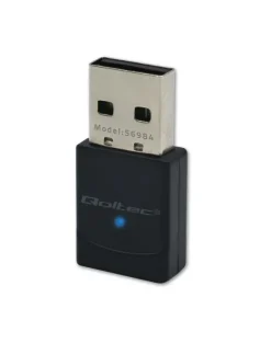 qoltec Bezprzewodowy mini Adapter Wi-Fi 6 Standard AX Bluetooth 5.4 USB 900Mbps 56984