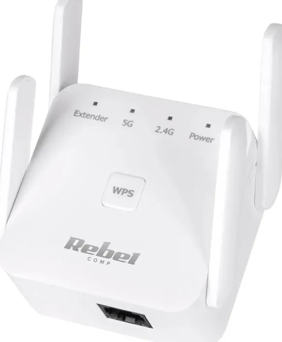 Repeater - wzmacniacz sieci bezprzewodowej 2.4+5 GHz Rebel KOM1032
