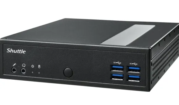 Shuttle DL30N komputer typu barebone Wielkość PC 1.35L Czarny N100