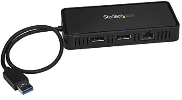 StarTech . com USB to Dual Display Port Mini Docking Station Dual 4 K 60 HZ GbE, usba2dpgb USBA2DPGB