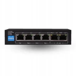 Switch 4* RJ45 z POE+2*UpLink Extend 250m 100Mb/s