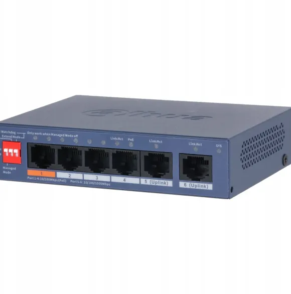 SWITCH POE CS4006-4ET2GT-60 4-PORTOWY DAHUA