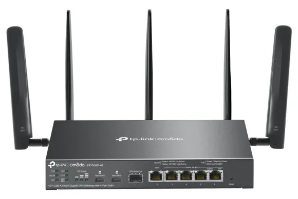 TP-Link ER706WP-4G router bezprzewodowy Gigabit Ethernet Dual-band (2.4 GHz/5 GHz) Czarny ER706WP-4G