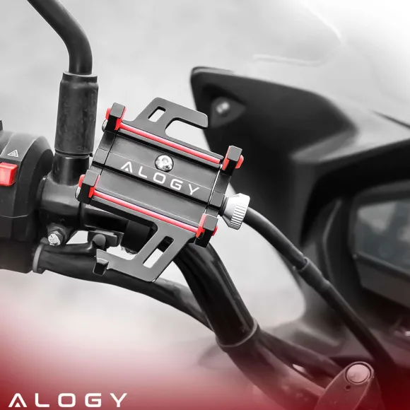 Uchwyt rowerowy na kierownicę Alogy Bike Phone Holder do telefonu 55-95mm na rower motor hulajnogę Czarny