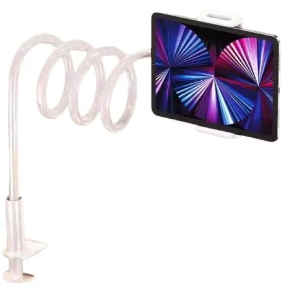 Uchwyt Stojak Na Telefon Tablet Uniwersalny Na Łóżko 1,4M Biały